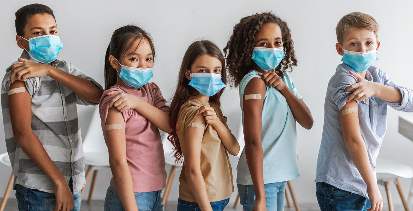 Kids after vaccination